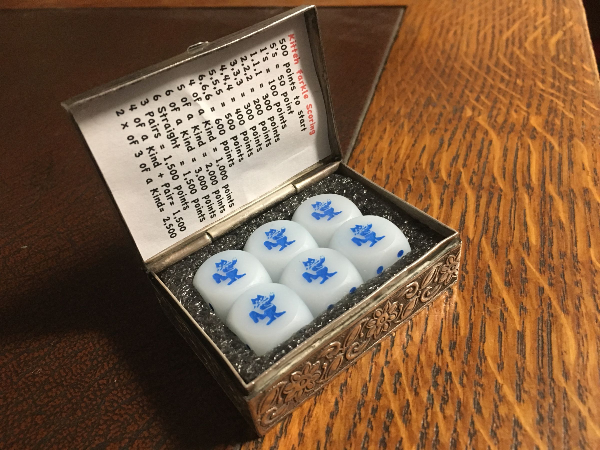 Kitty Farkle, or Any Form of Custom Farkle: 3D Printed Dice Game : 6 Steps  (with Pictures) - Instructables