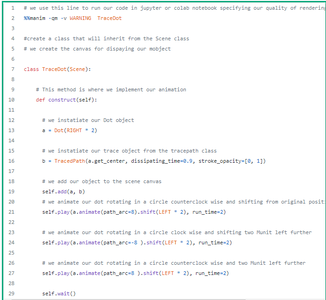 Animate a Math Object With a Trace Path Using Python Manim Library : 5 ...