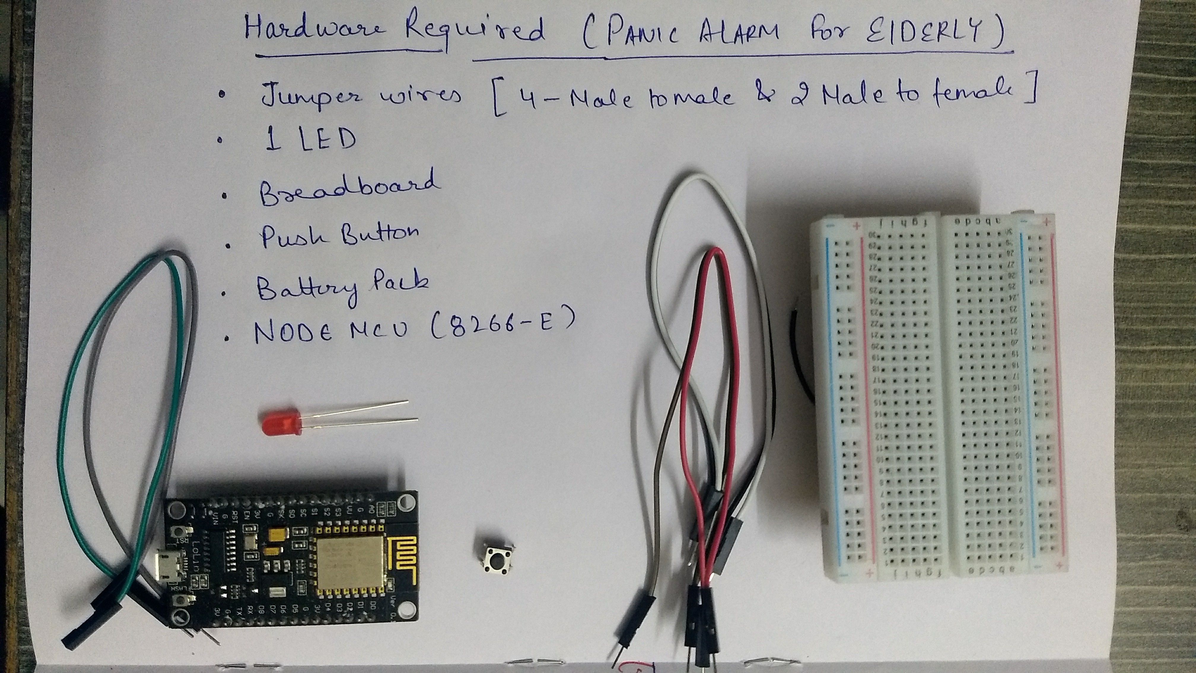 Panic Alarm for Elderly Folks 5 Steps Instructables