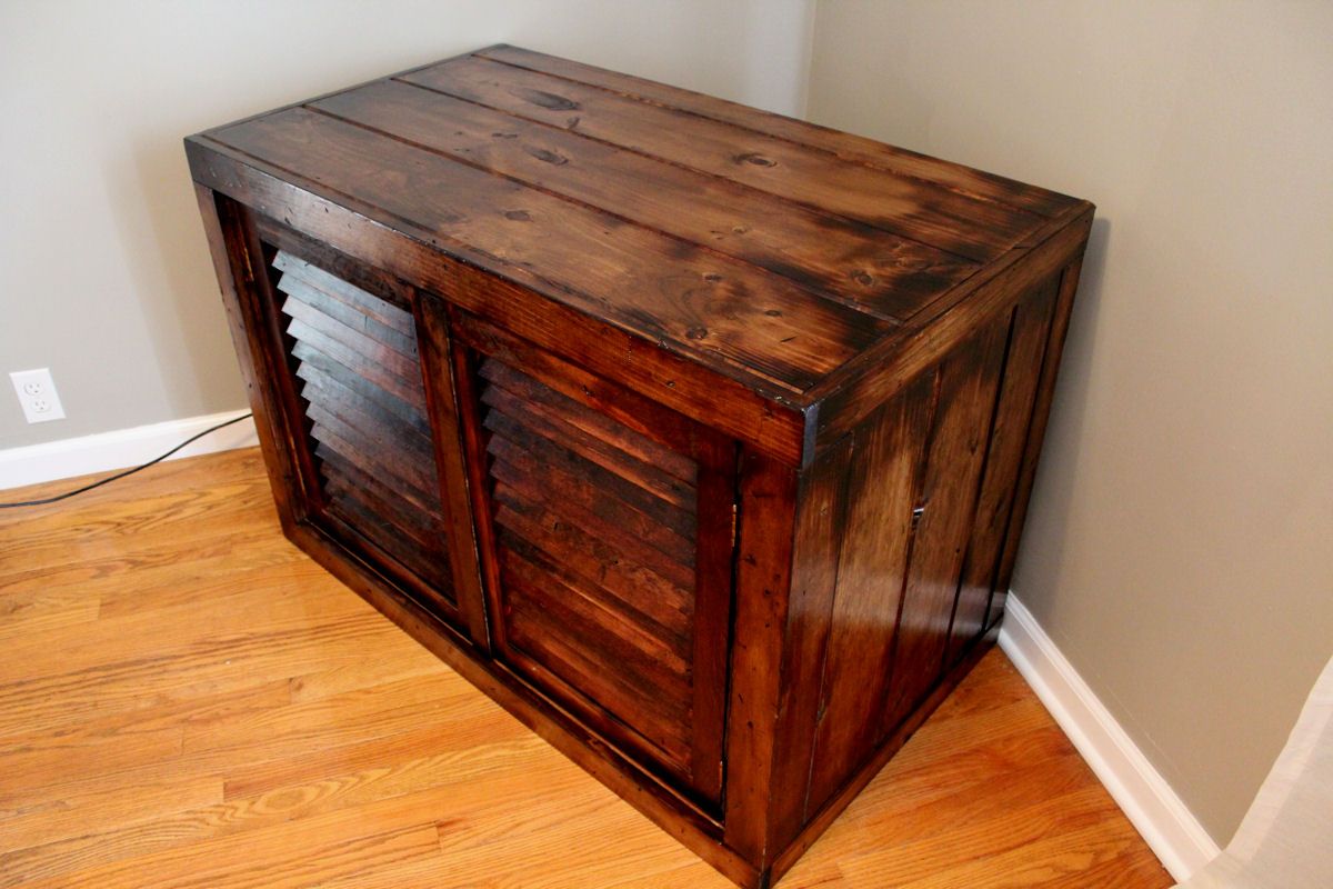 Upcycled TV Stand Distressed With Fire!