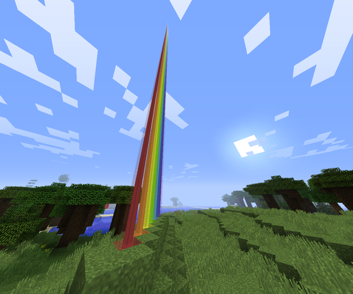 Color Beacons in Minecraft