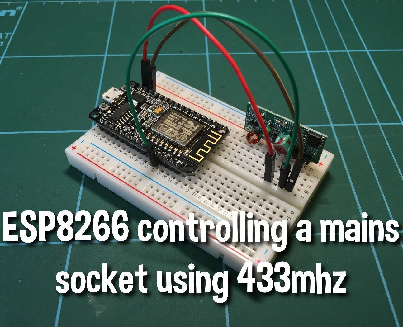 Using an ESP8266 to Control Mains Sockets Using 433mhz Transmitter and Receiver