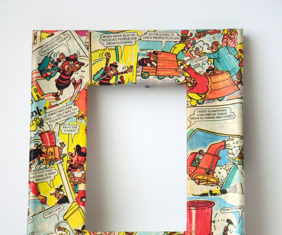 Decoupage Picture Frames Using Comics