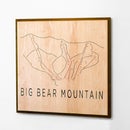 Minimalist Wooden Ski Resort Map