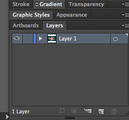 Click Box Next to Eye Icon to Lock “Layer 1” 