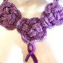 Purple Crocheted Knot Necklace - an Ode to Alzheimer's Awareness