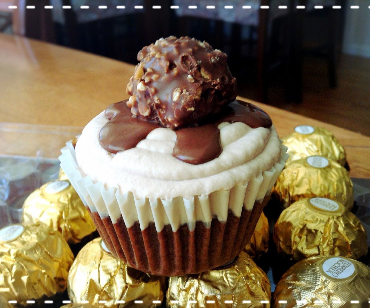 Nutella Ferrero Rocher Cupcakes