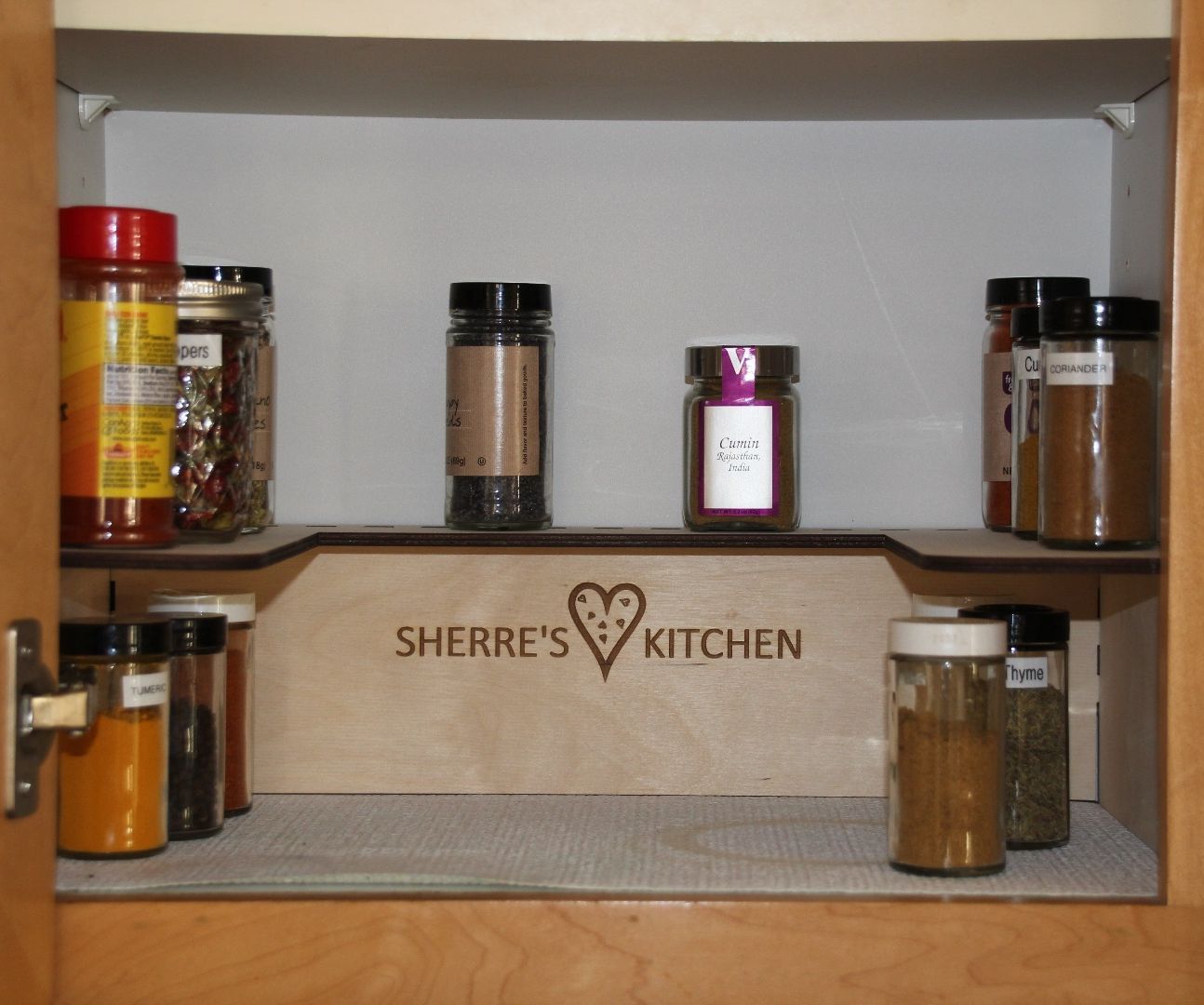 Simple Laser Cut Spice Shelf