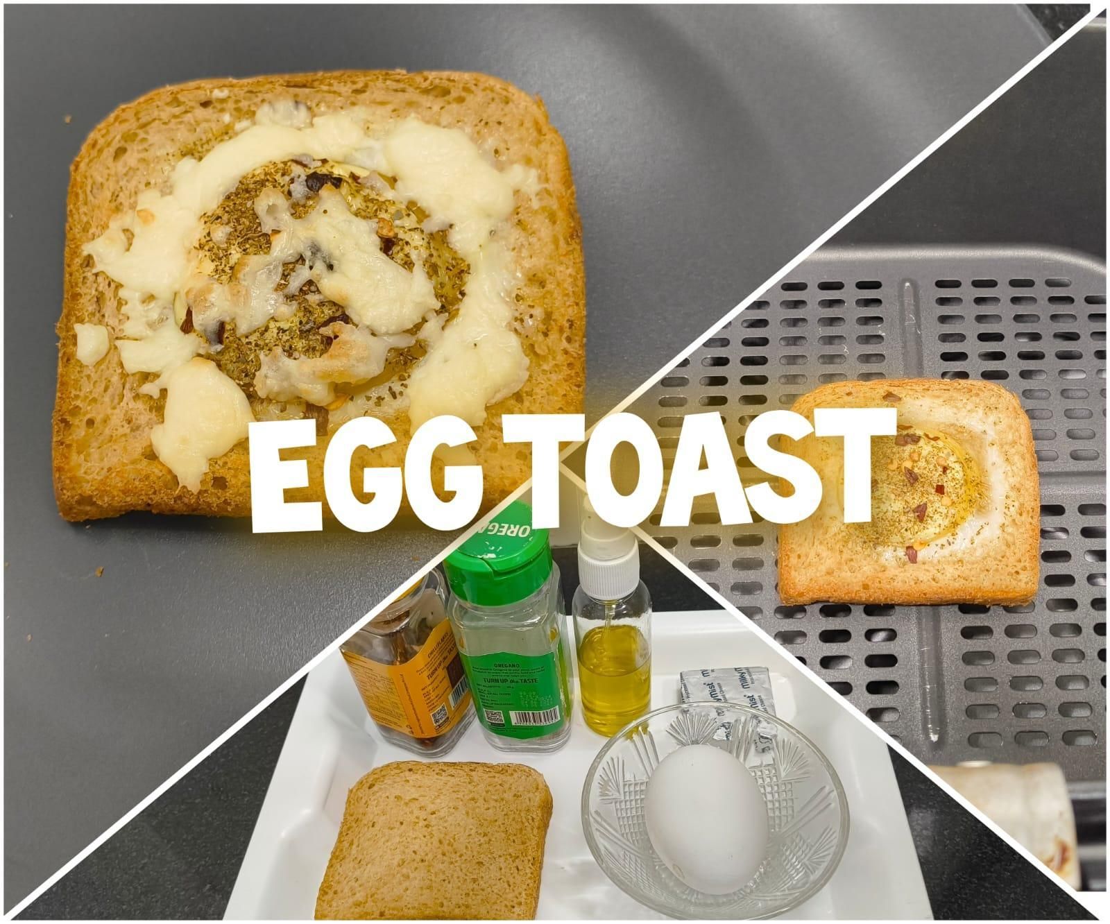 EASY CHEESE EGG TOAST IN AIR FRYER