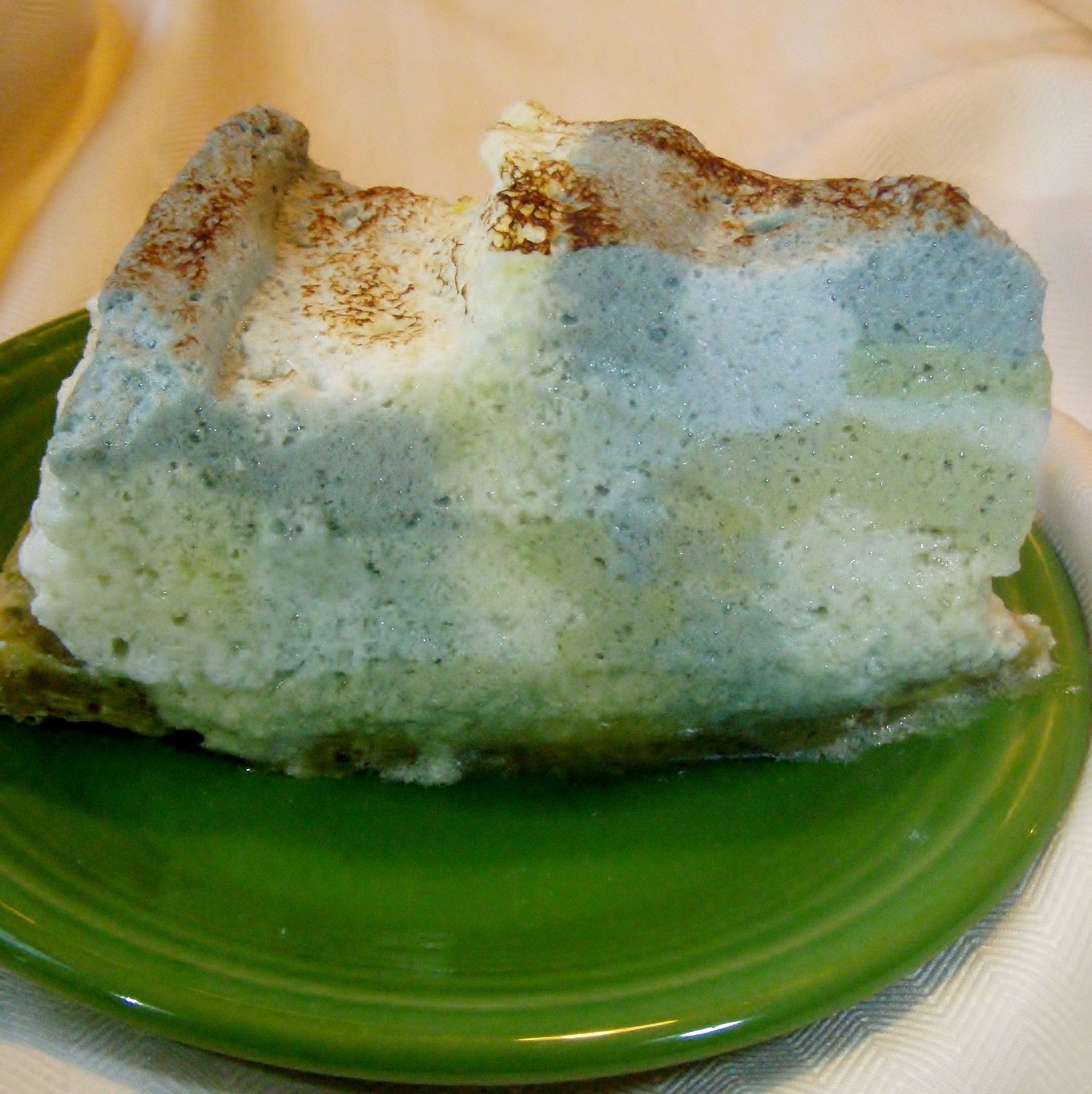 "Pi Landscape" Tea-dyed Lemon Meringue Pie