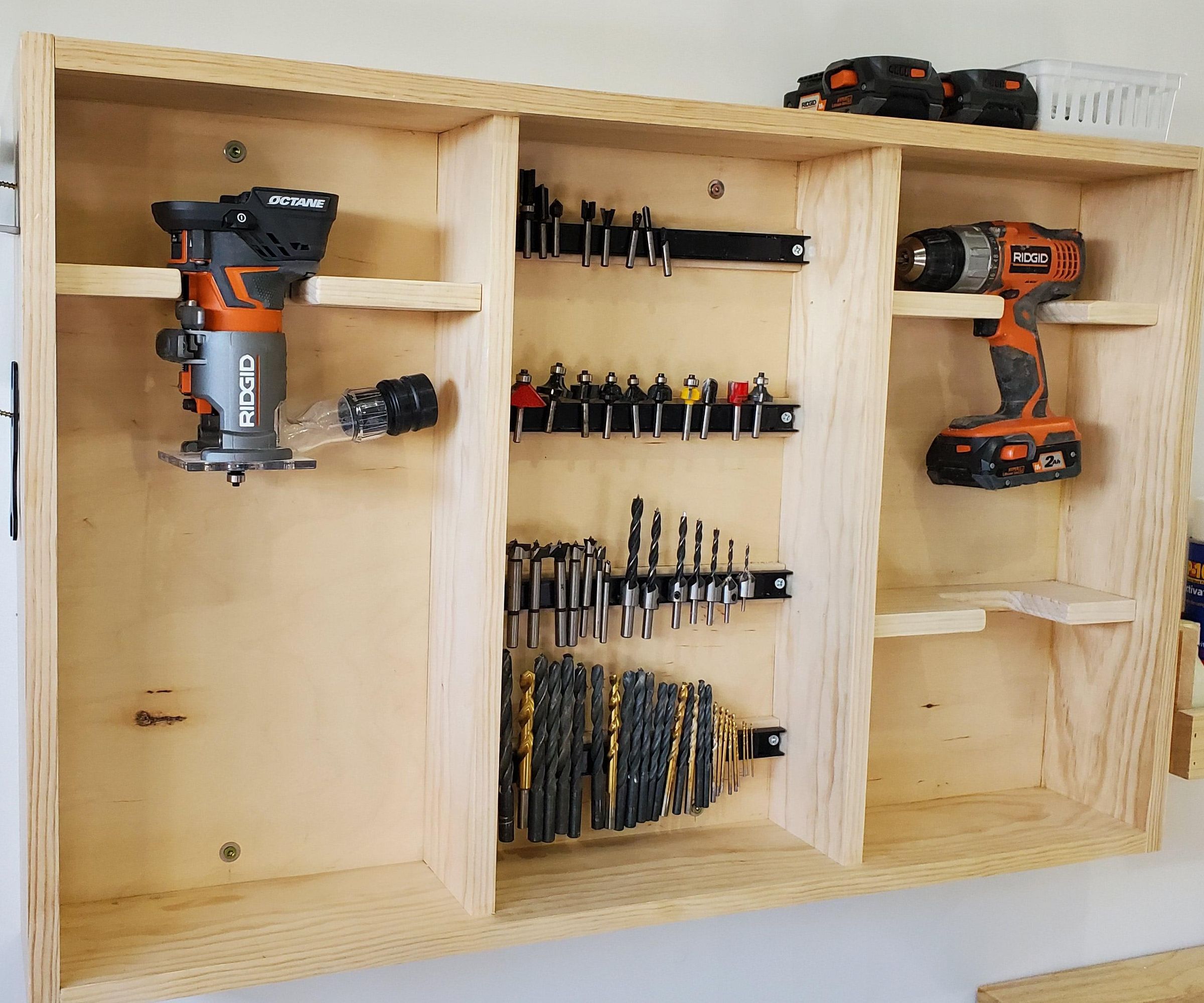 Custom Tool Wall Organizer | Router and Drill Station