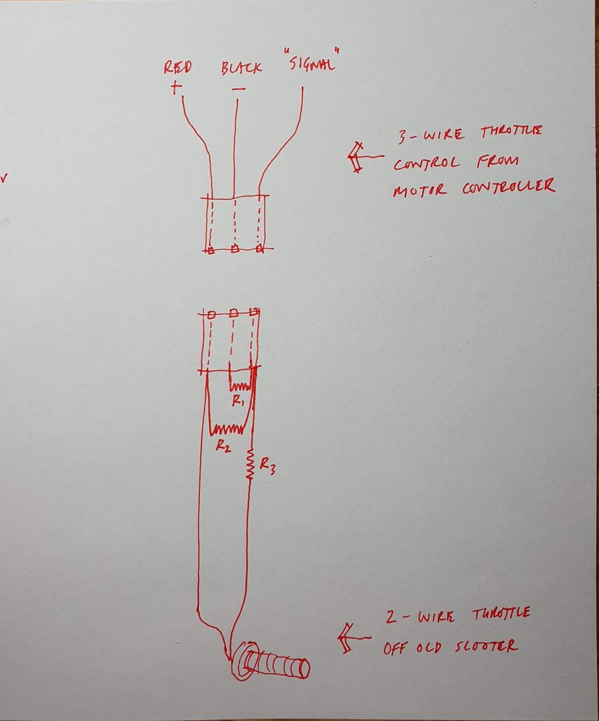 Quick And Dirty Use A 2 Wire Throttle On A 3 Wire Scooter
