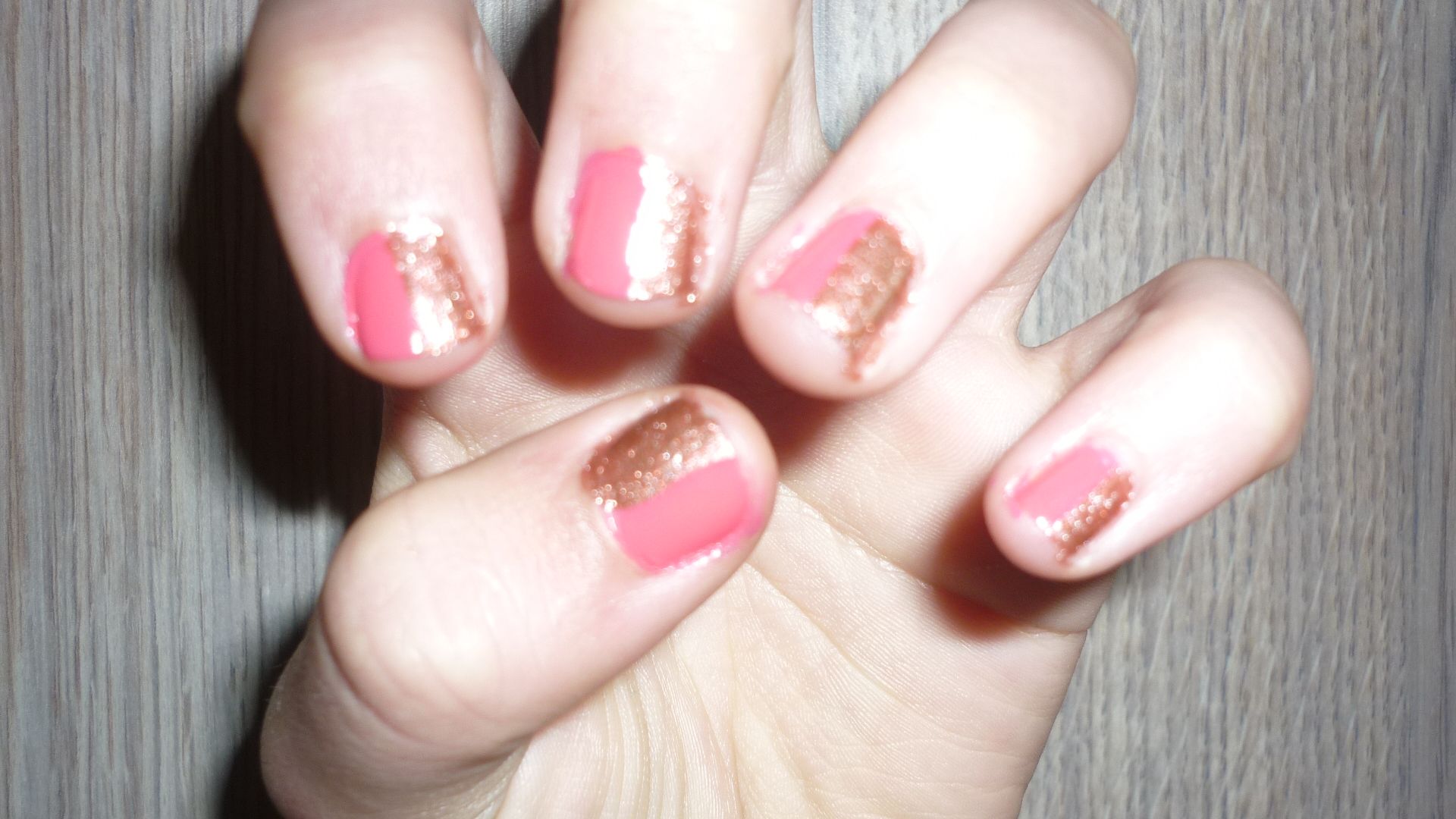 Pink and Brown Nails