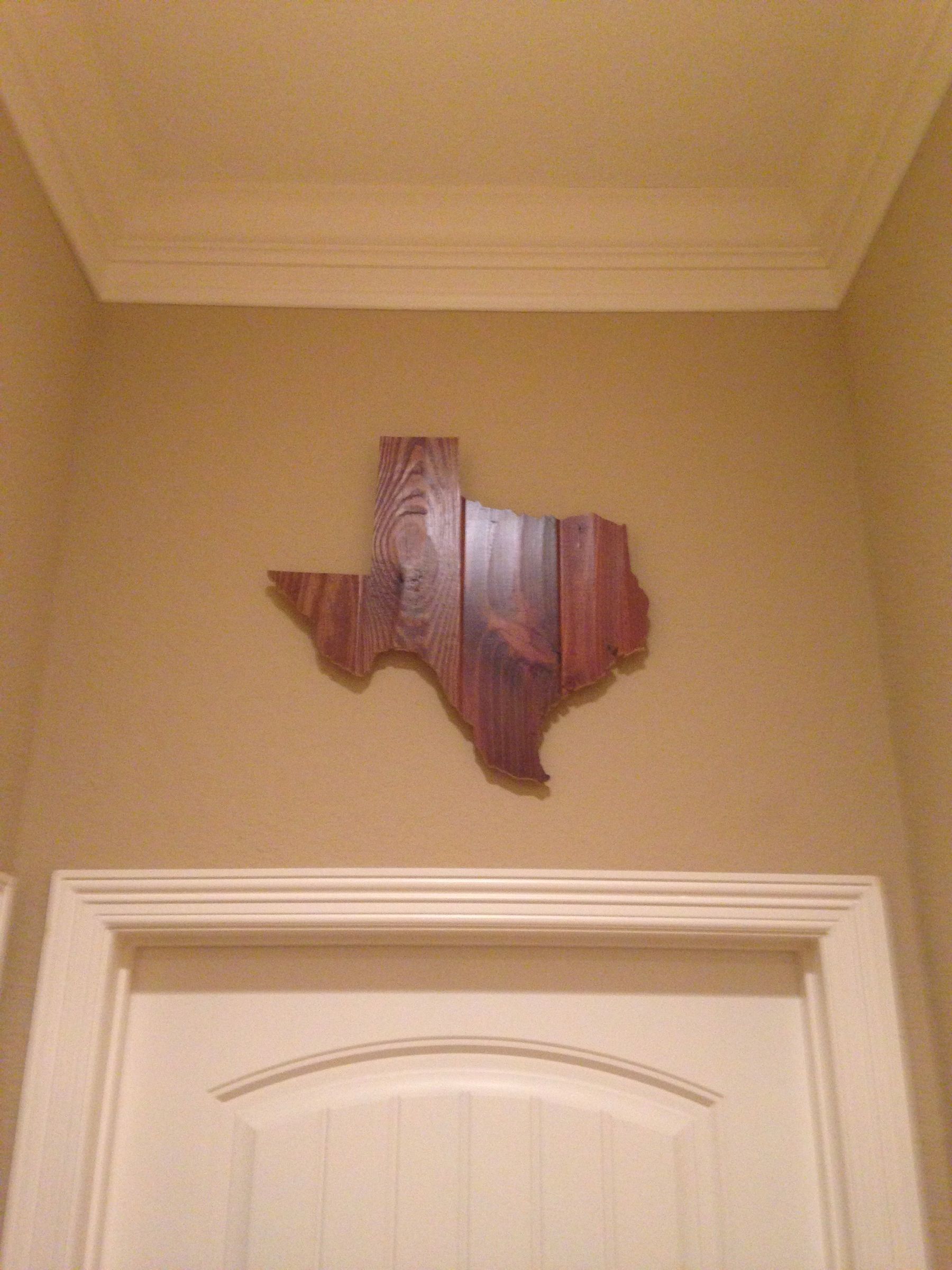 Wooden Texas Wall Decoration