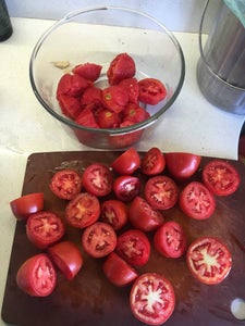 Wash. Blanch, Separate the Seeds and Remove the Pulp From the Skins