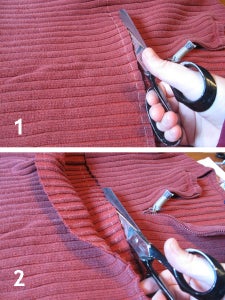 Harvesting the Scarf Fabric