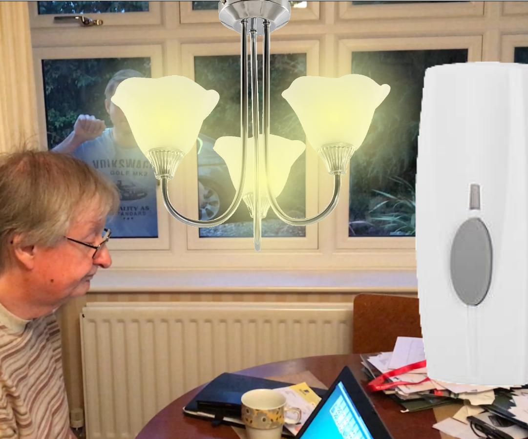 Hearing Impaired Doorbell Room Light Hack