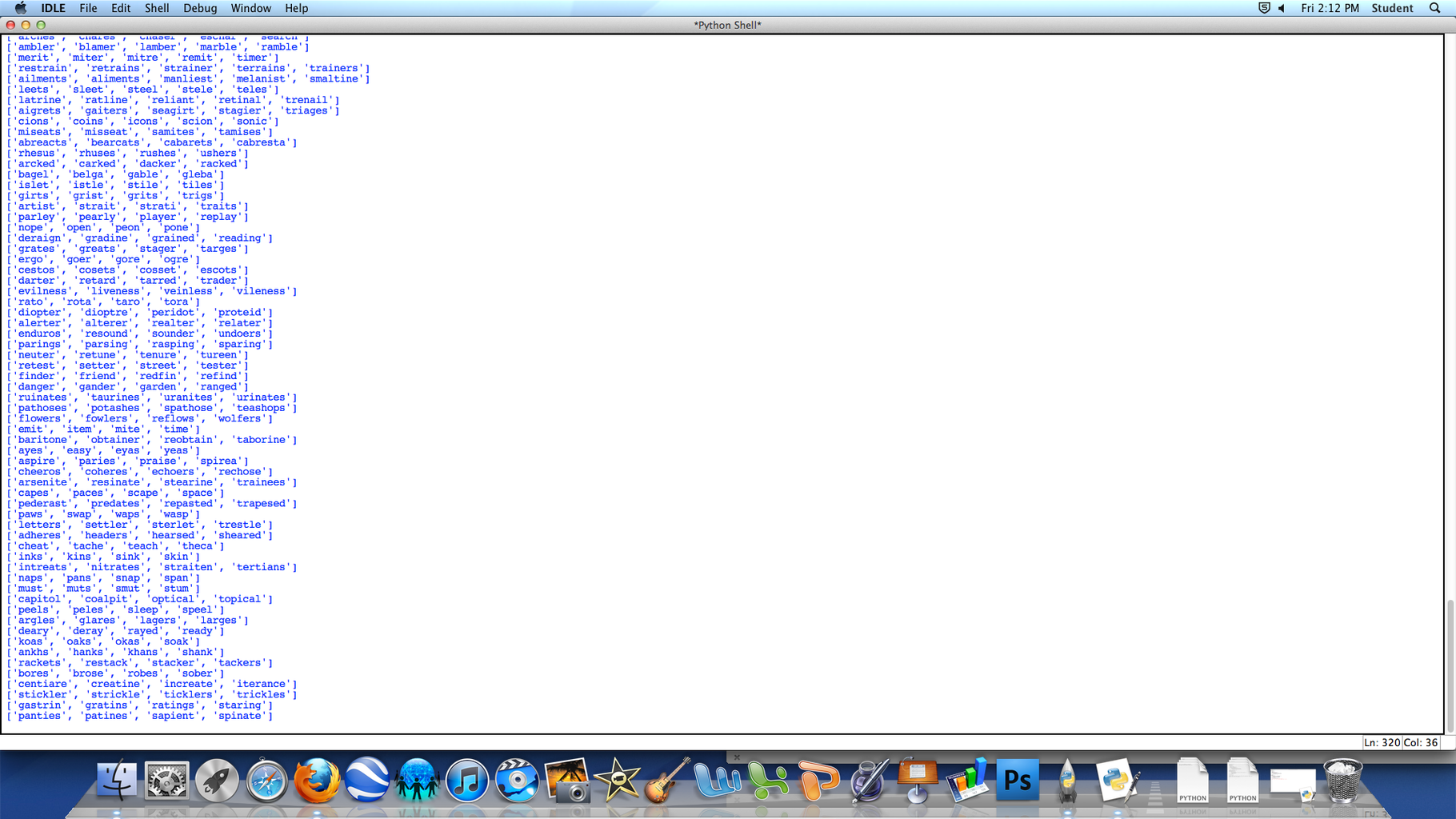 Python and Word Lists