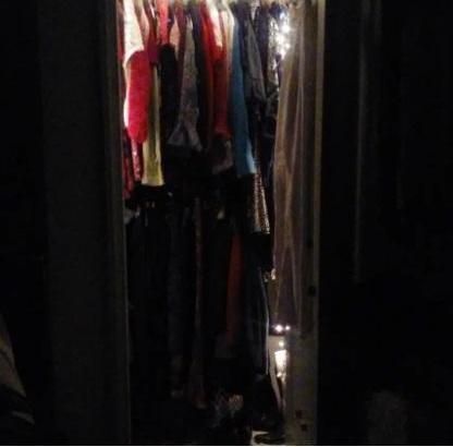 Lighting a Closet With Holiday Lights