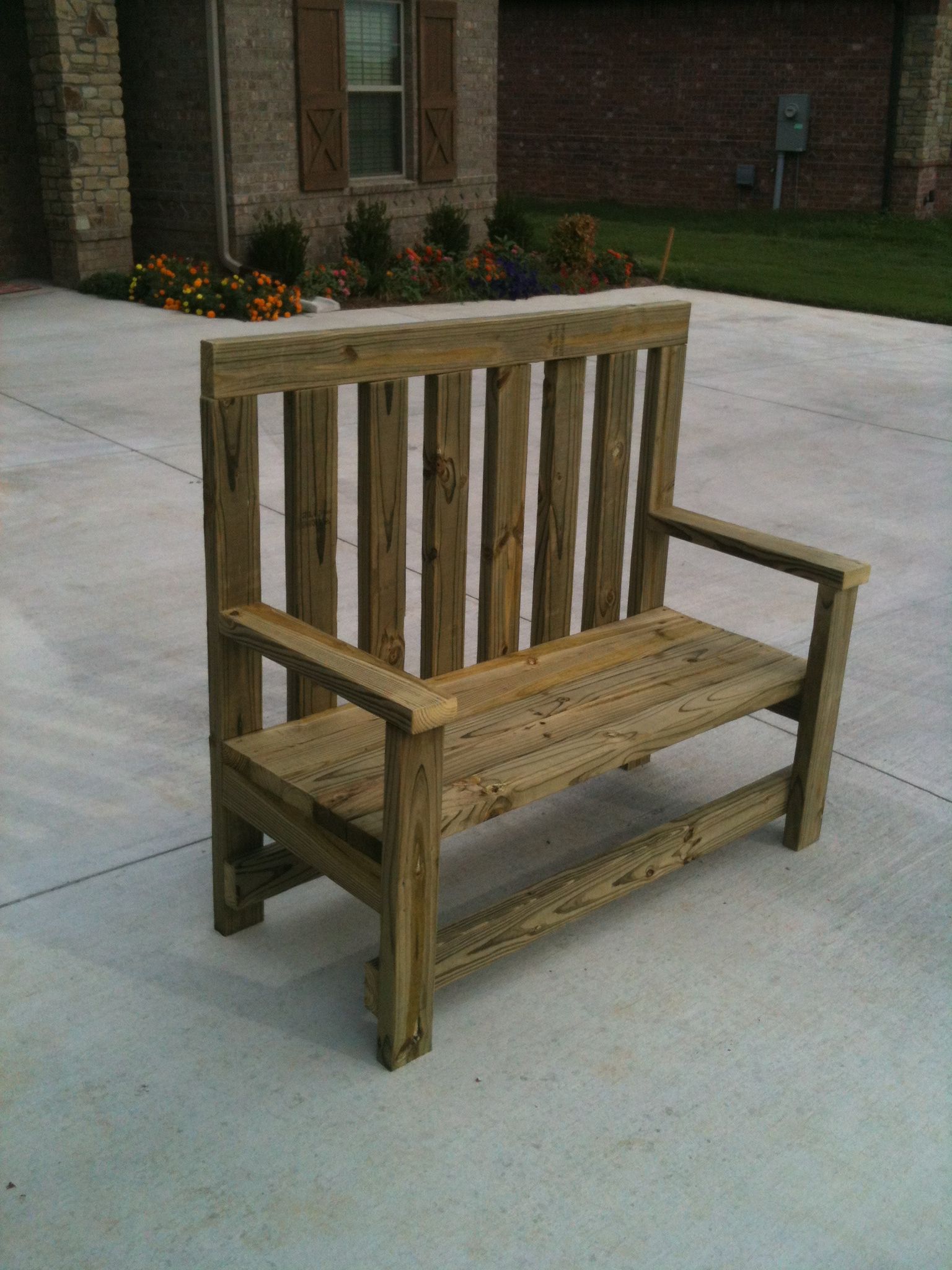 2x4 Backyard Bench