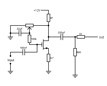 Easy to build Headphone amplifier using Mosfets