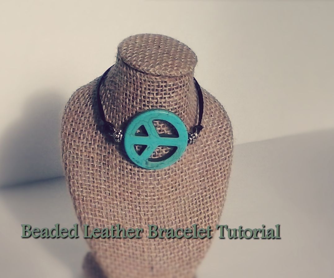 Simple Beaded Leather Bracelet Tutorial