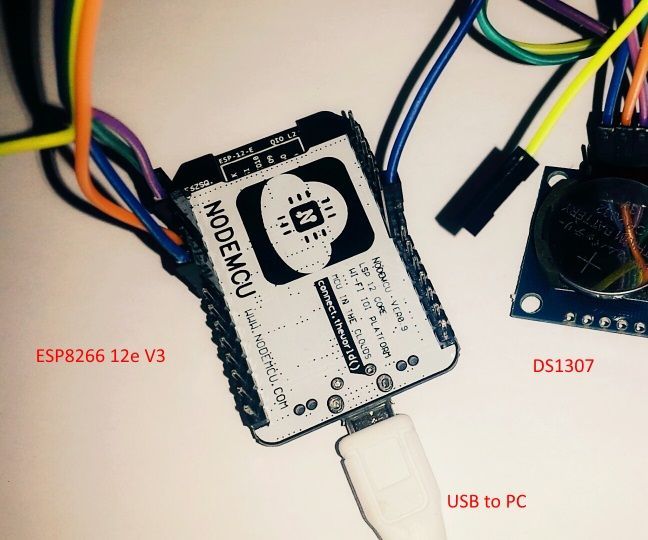 ESP8266 Wiht DS1307 RTC, NV SRAM and Square-Wave Output Signal