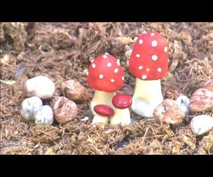 Fondant Toadstools and Marbleized Stone Tutorial