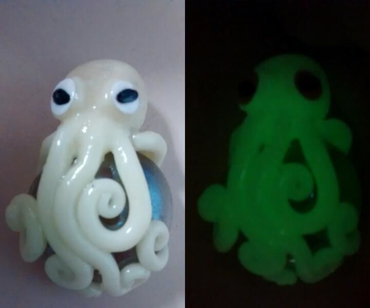 Glow in the Dark Octopus Pendant