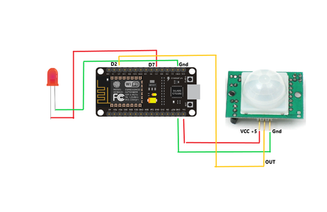 Motion Detector Using NodeMCU : 5 Steps - Instructables