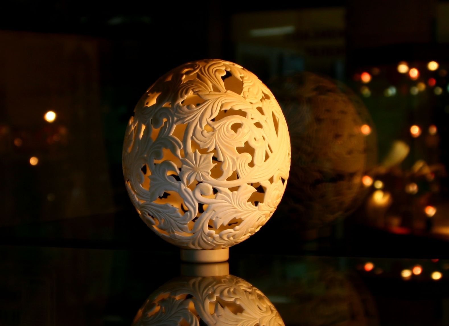 My work on the shell (ostrich shell)
