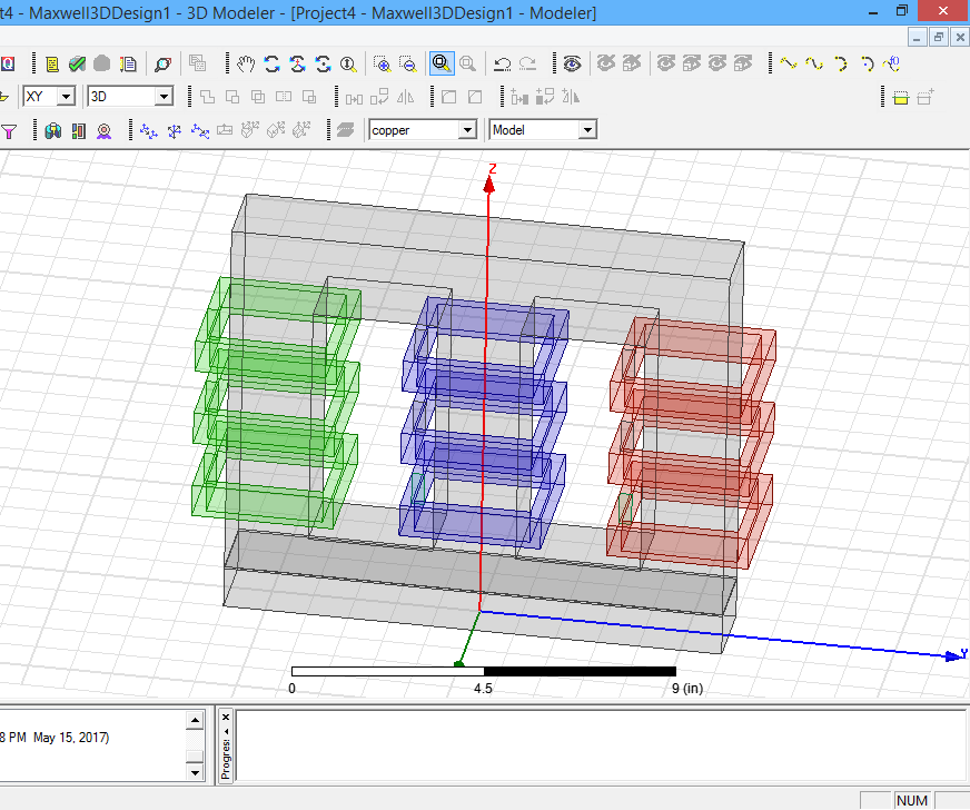 Three Phase Transformer Design Using Ansys Maxwell