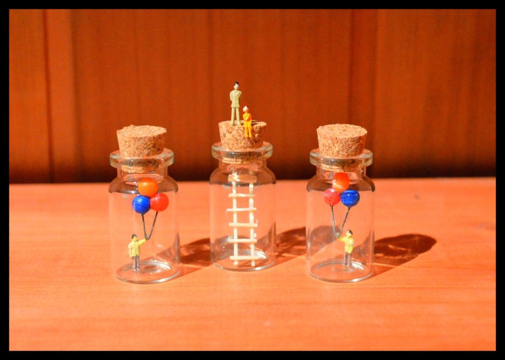 Miniature Bottle Sculptures