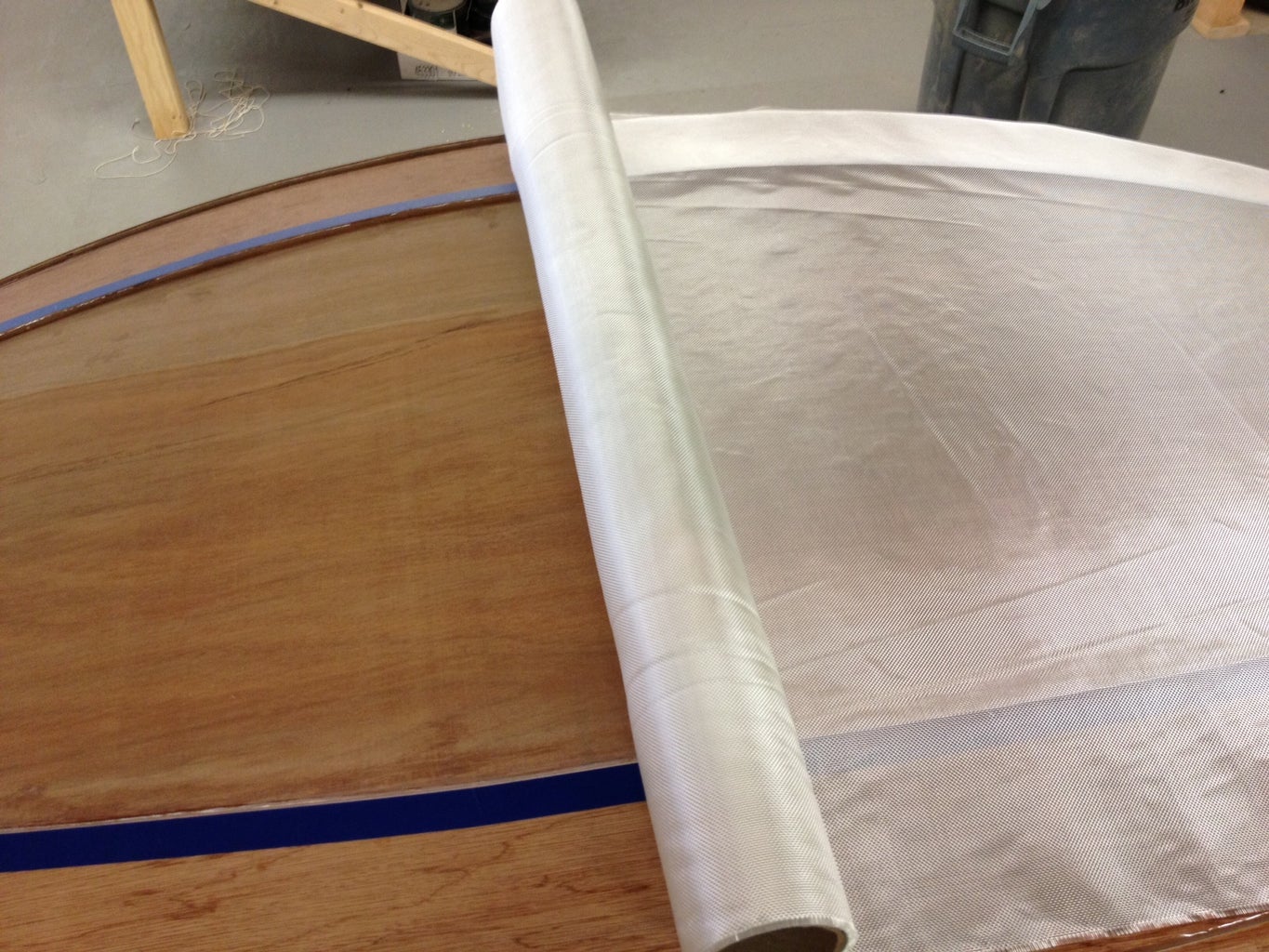sailboat scratch Fiberglassing the Hull...