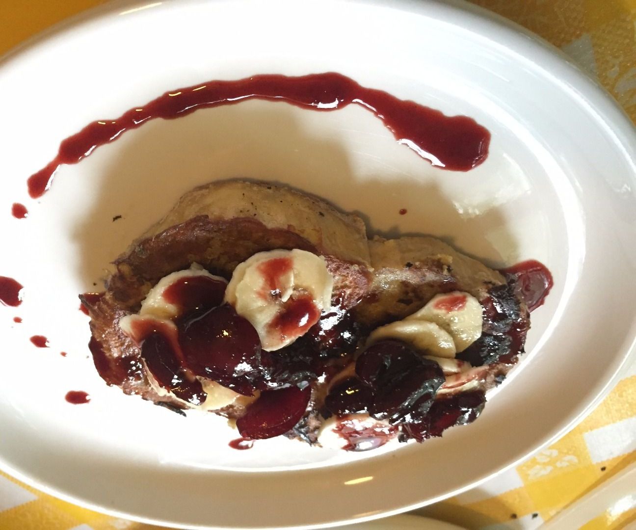 Coconut Rum French Toast With Cherry-Balsamic Compote