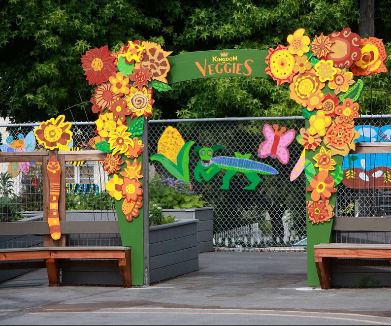 Transforming an Asphalt Playground Into School Gardens and Outdoor Classrooms