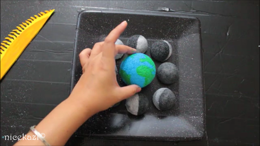 How to Make Moon Phases Project for School: Using Paper Plate and ...