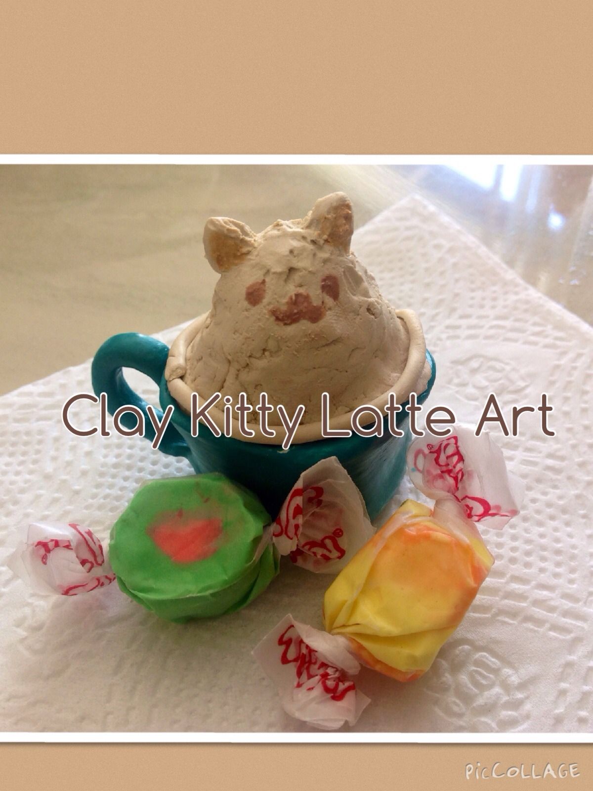 Clay Kitty Latte Art 