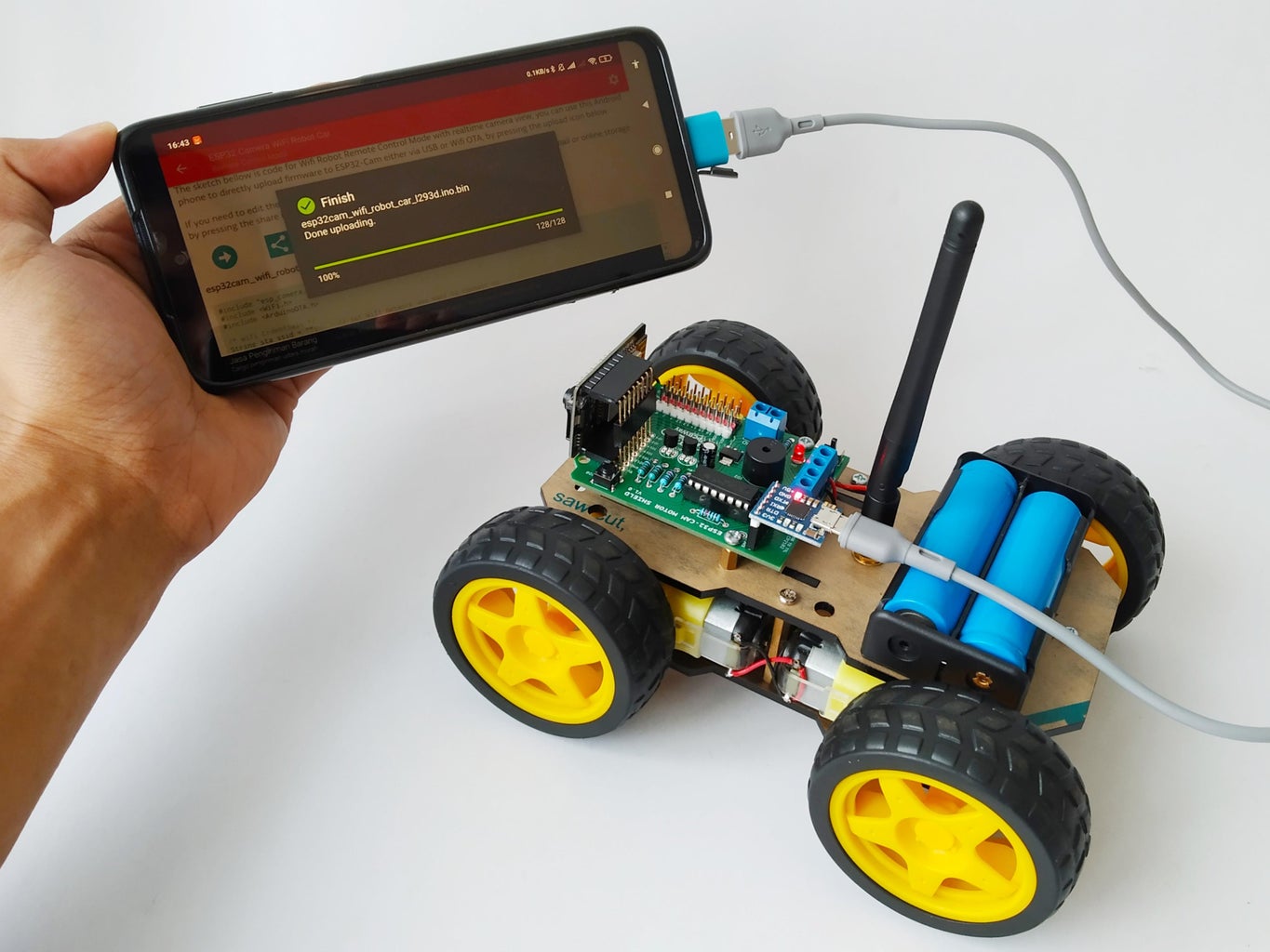 DIY ESP32 Camera Motor Shield - Wifi Camera Robot Car : 13 Steps (with ...