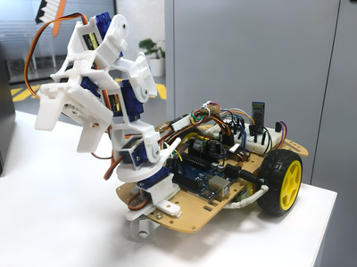 Two-Wheeled Drive Car With a Robotic Arm