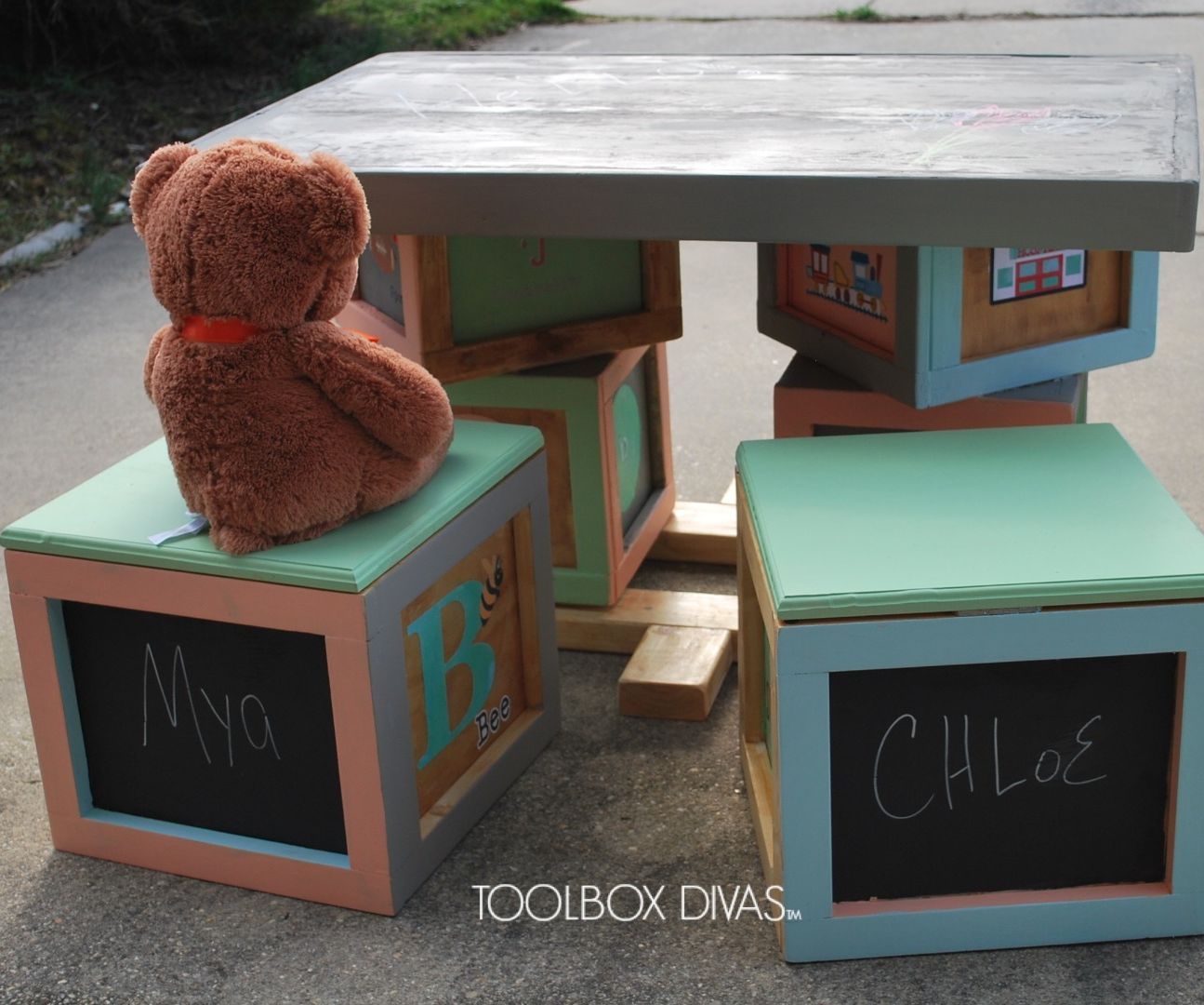 Alphabet Blocks Play Table