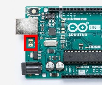 Removed Arduino Uno Polyfuse