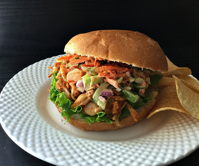 Jackfruit Burgers With Zucchini-Carrot Slaw