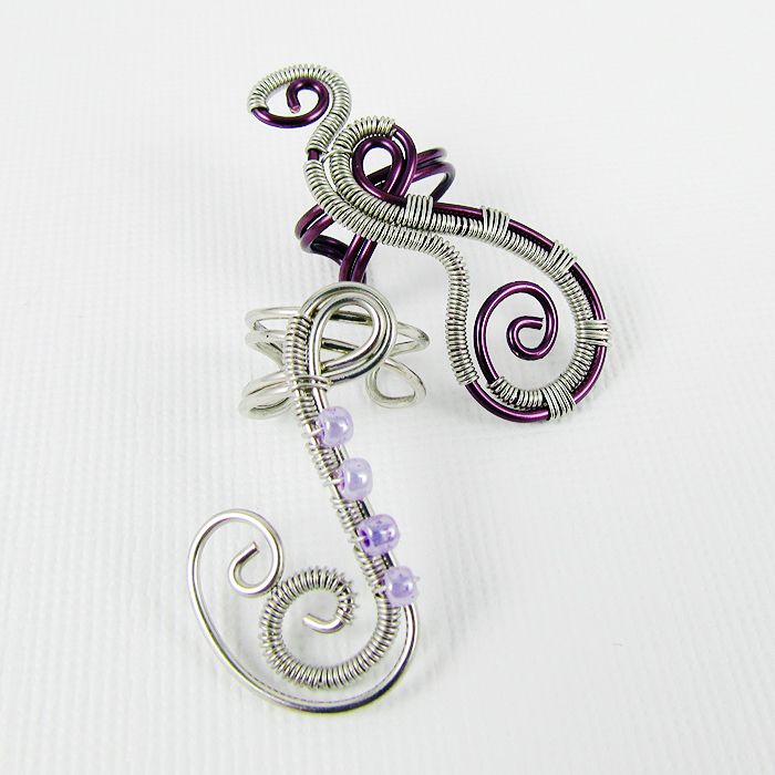 Woven Freeform Swirly Ear Cuff
