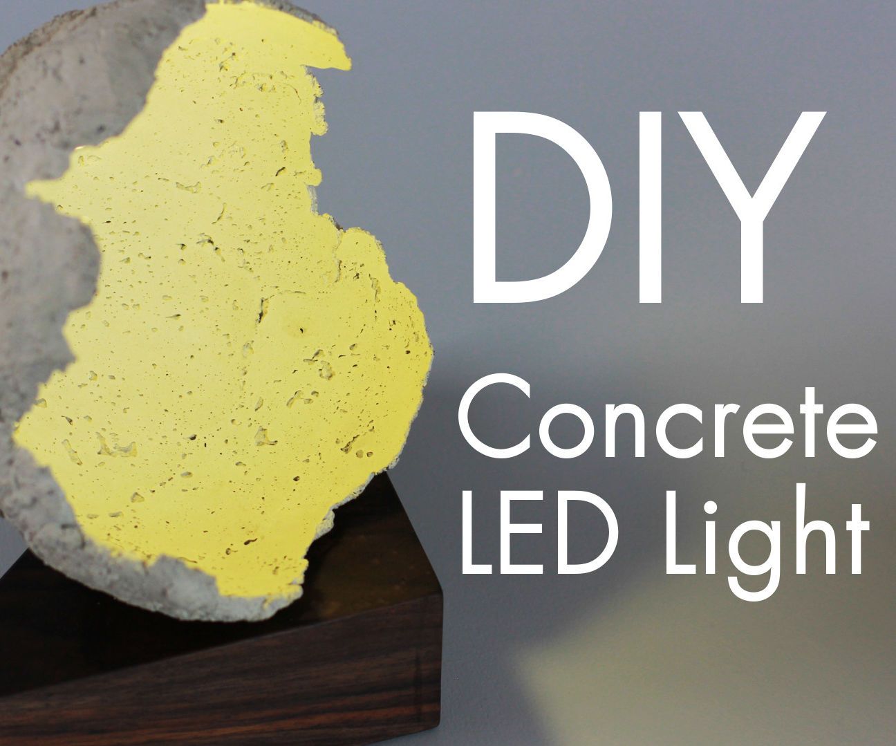 Concrete 3 Watt LED Light W/ Walnut & Balloons! 