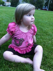 Ruffly Pink Applique Shirt