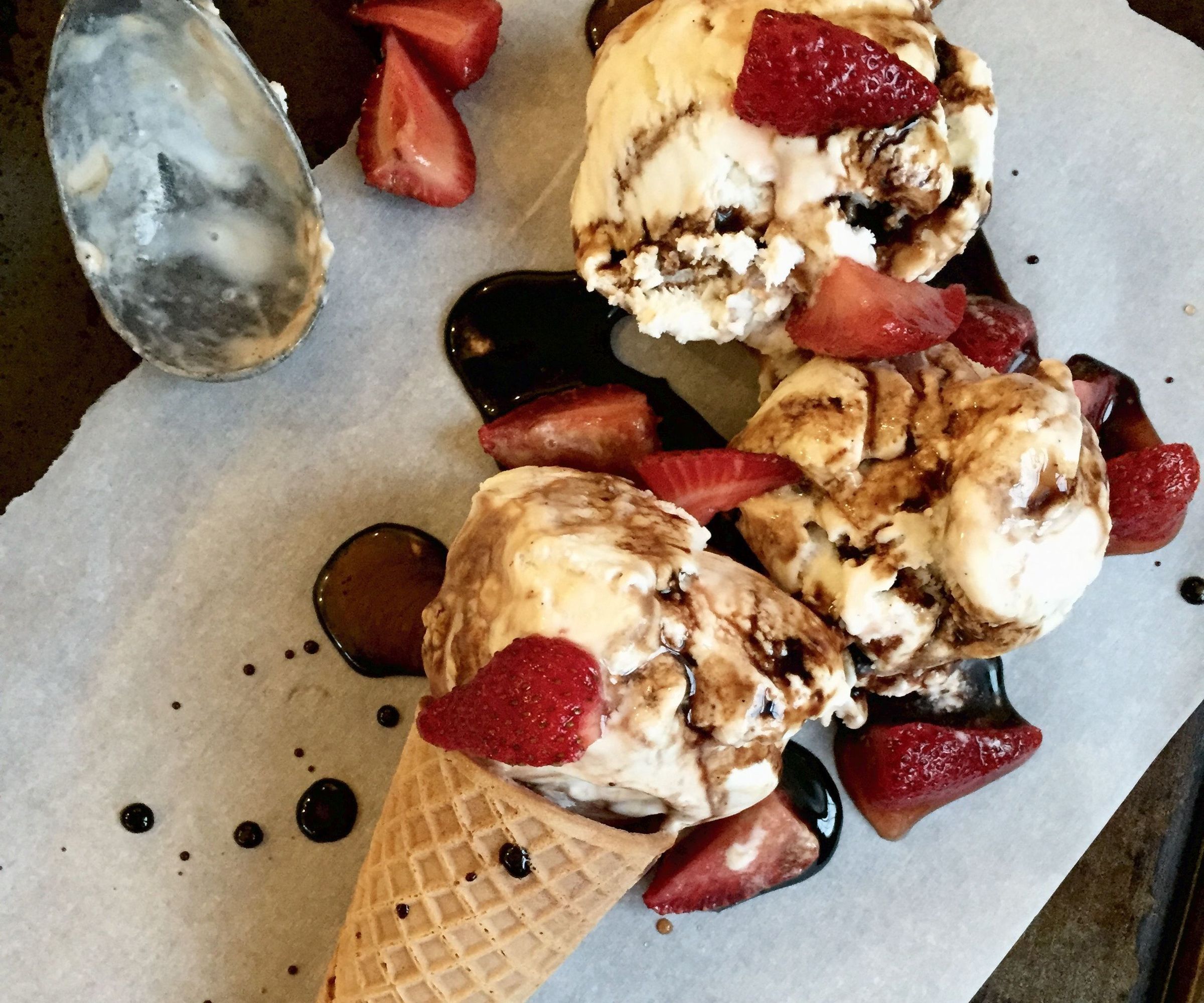 Vanilla Infused Balsamic Ice Cream