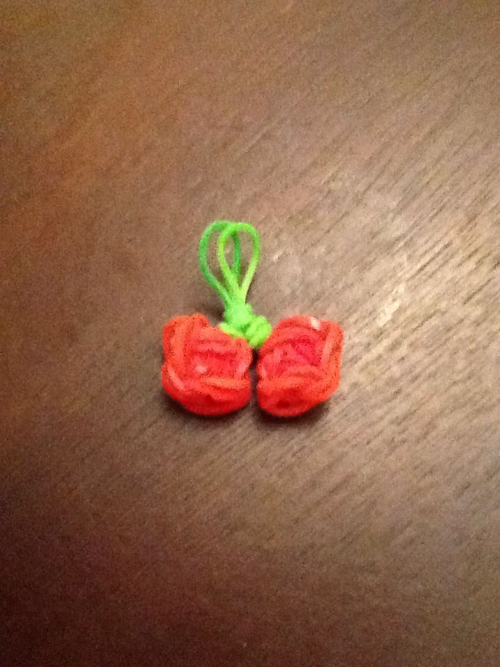 Rainbow Loom Cherry Charm