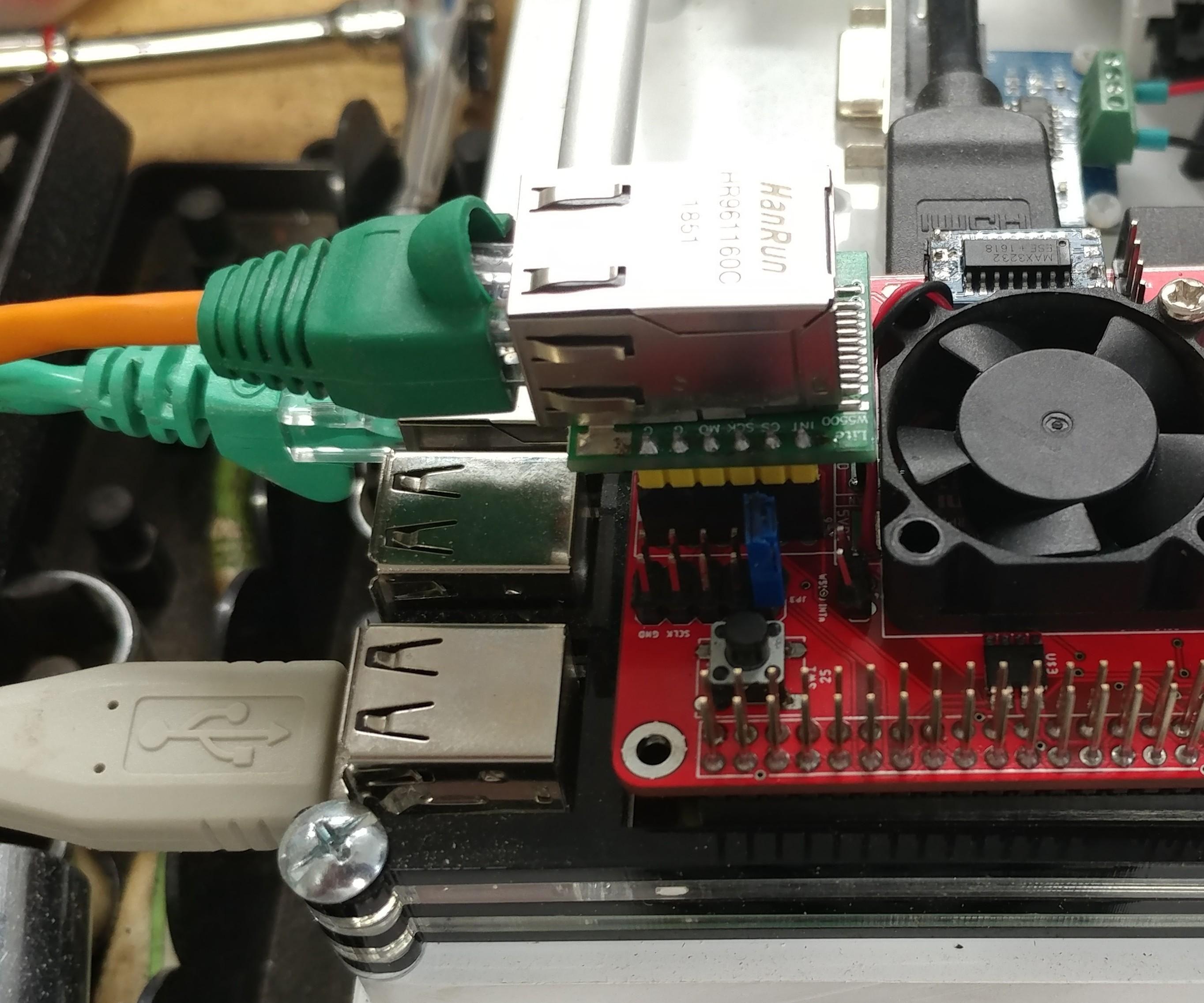 Add a WIZ820io / USR-ES1 -  Wiznet W5500 Network Port to Your Raspberry Pi. 