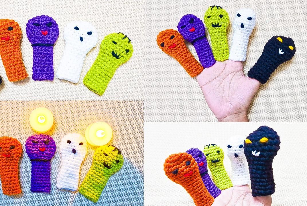 Summoning the Crochet Halloween Buddies - Crochet Finger Puppets